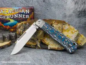 C. Risner Appalachian Ridgerunner: Fat Carbon Frost - Clip Point S90V knife for sale