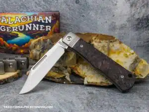C. Risner Appalachian Ridgerunner: Fat Carbon Dark Matter Red - Clip Point S90V knife for sale