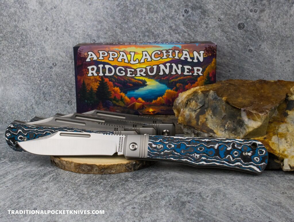 C. Risner Appalachian Ridgerunner: Fat Carbon Frost - Clip Point S90V knife for sale
