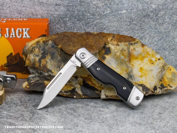 C. Risner Hot Brass Jack: Black Buffalo Horn - Clip Point 154CM – gallery image 1