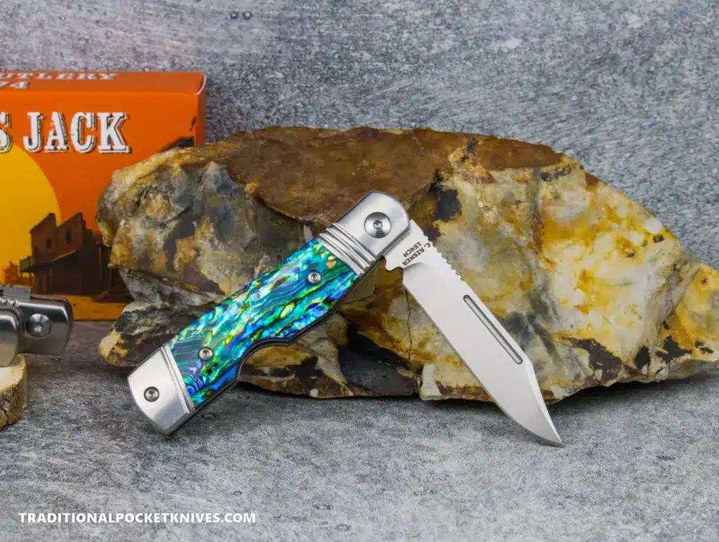 C. Risner Hot Brass Jack: Abalone - Clip Point 154CM – gallery image 4