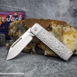 C. Risner Ohio River Jack: Jigged Titanium - Spearpoint S90V