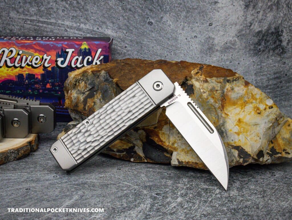 C. Risner Ohio River Jack: Jigged Titanium - Wharncliffe S90V – gallery image 4