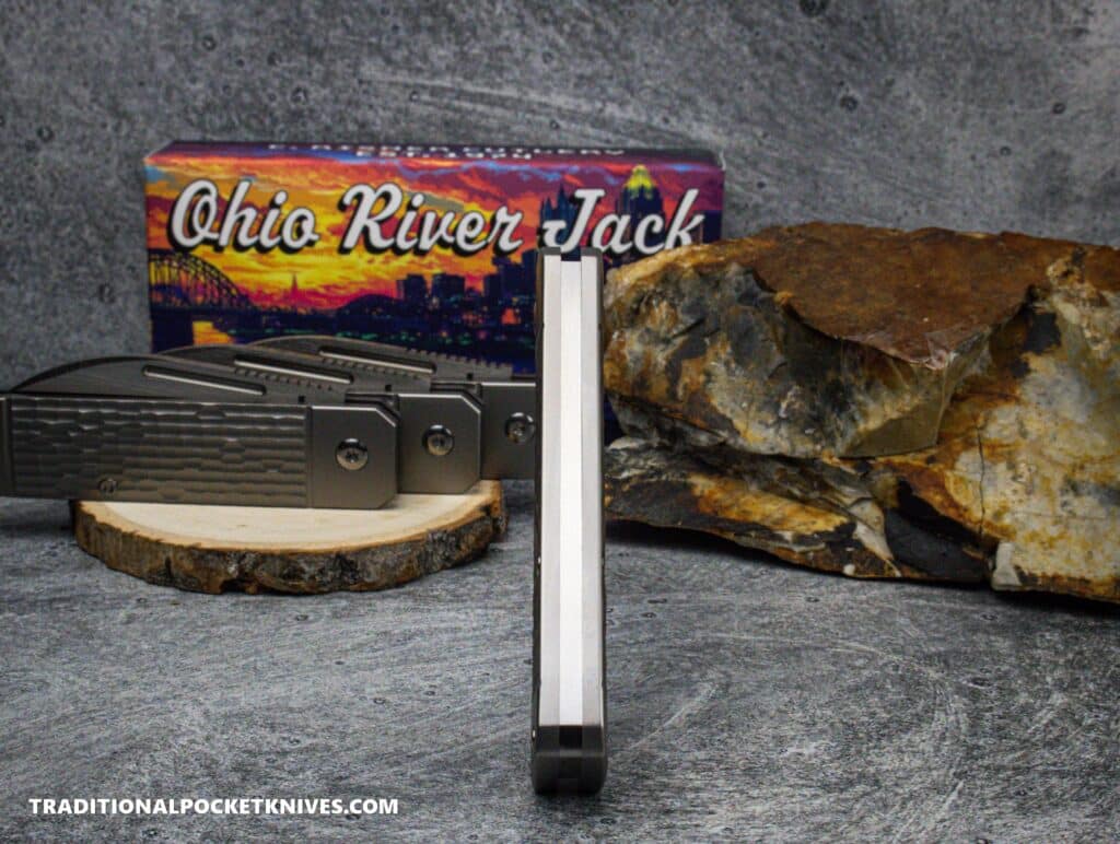 C. Risner Ohio River Jack: Jigged Titanium - Wharncliffe S90V – gallery image 3