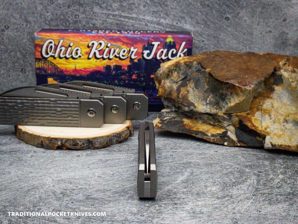 C. Risner Ohio River Jack: Jigged Titanium - Wharncliffe S90V – gallery image 2