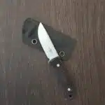 Two Sun Knives TS247 - M390 - raw micarta, black synthetic RIT dye - kydex sheath (some kydex rub on blade, otherwise brand new) knife for sale
