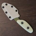Sculpin Knife Co. Scout1095 with cerakote in OD green, natural g10 scales and gray kydex sheath knife for sale