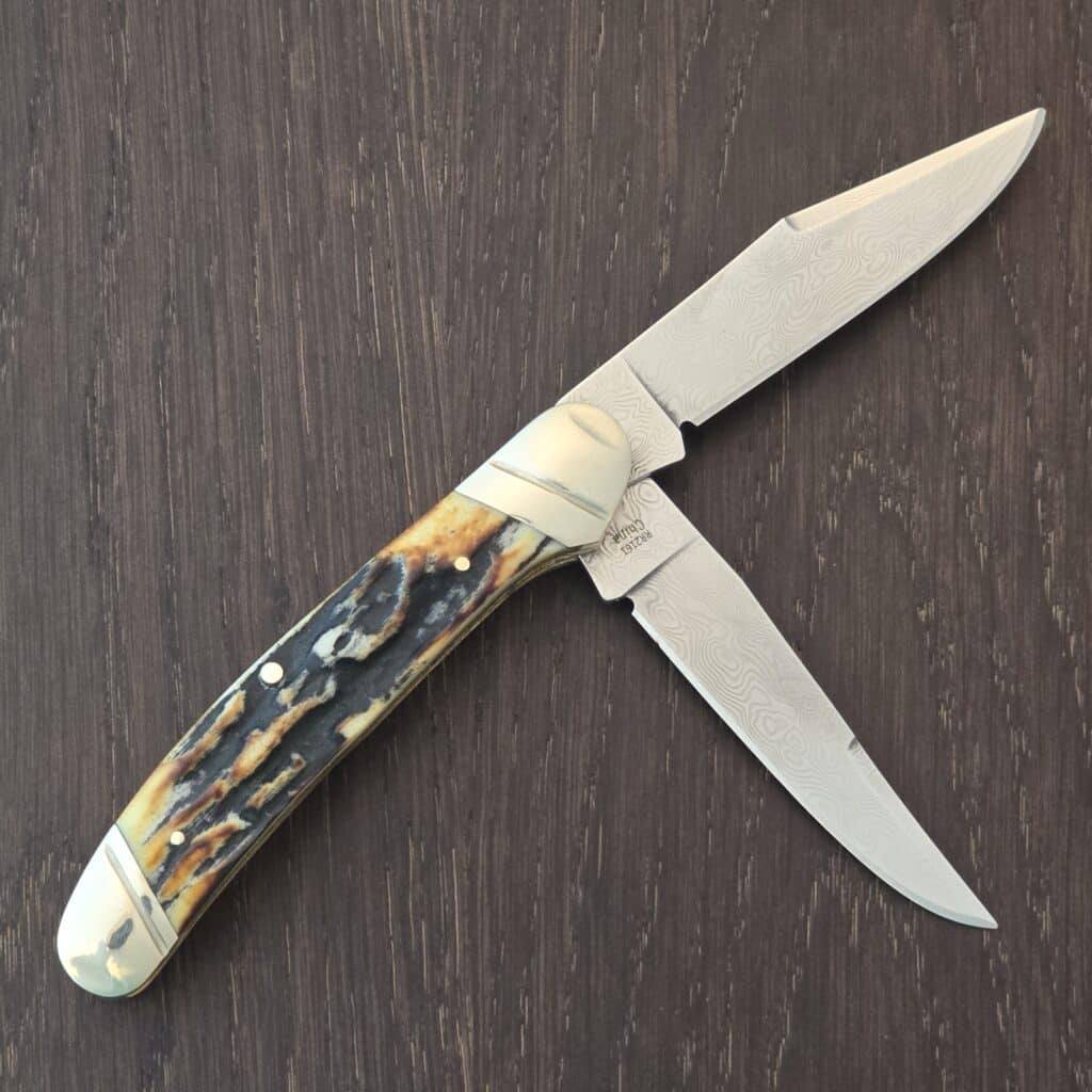 Rough Ryder Copperhead Cinnamon Stag and Damascus RR2161 – gallery image 3
