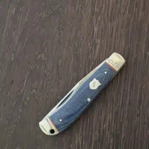Rough Ryder Blue Denim Micarta Trapper RR2351 knife for sale
