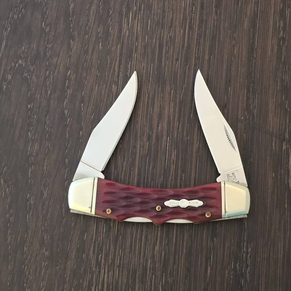 Rough Ryder Red Jigged Bone Locking 2 blade Folder – gallery image 4