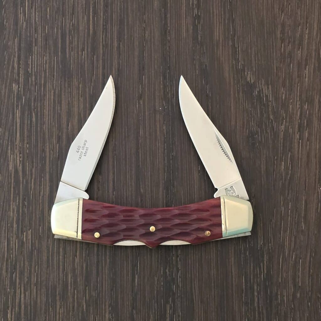 Rough Ryder Red Jigged Bone Locking 2 blade Folder – gallery image 3