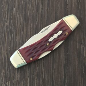 Rough Ryder Red Jigged Bone Locking 2 blade Folder knife for sale