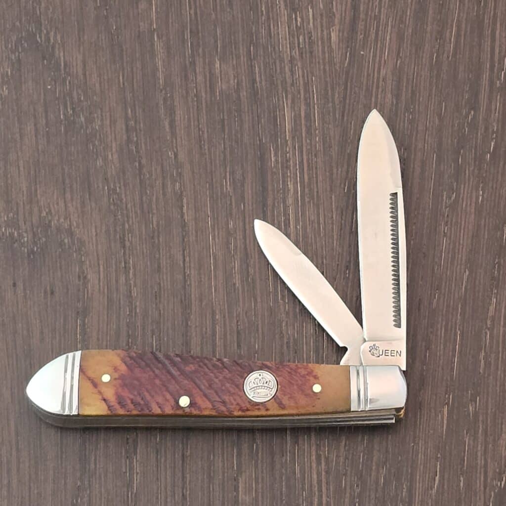 Queen Peanut Sawcut Bone Folding Pocket Knife QN011 – gallery image 4