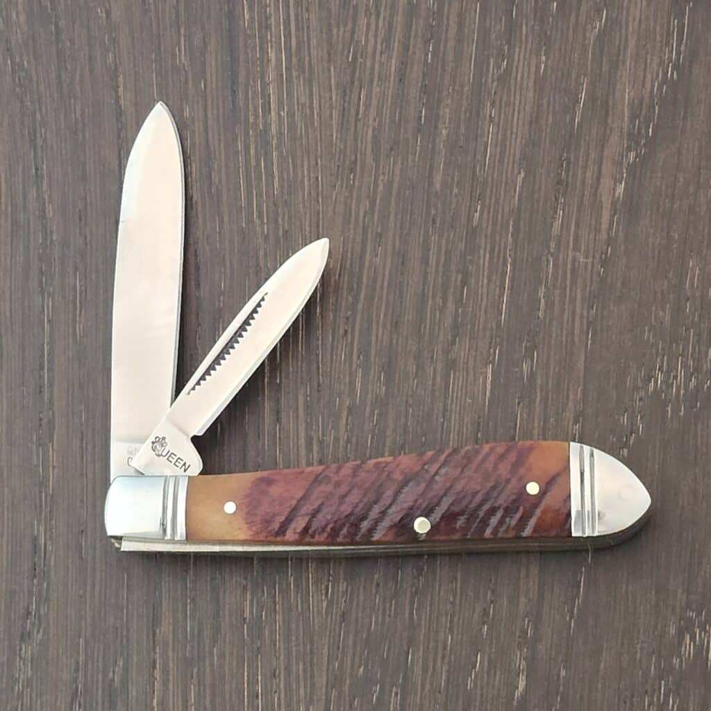 Queen Peanut Sawcut Bone Folding Pocket Knife QN011 – gallery image 3