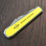 Ambassador USA Vintage Advertising "Occident Elevators" Cap Lifter and Clip Blade knife for sale