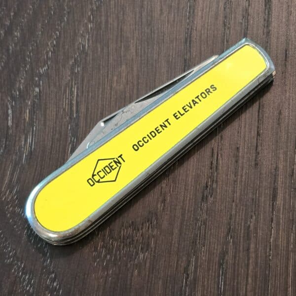 Ambassador USA Vintage Advertising "Occident Elevators" Cap Lifter and Clip Blade – gallery image 1