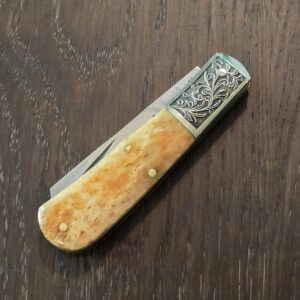 Parker Cutlery Co. Brown Bone Barlow (please note stabilized cracks at pin) knife for sale