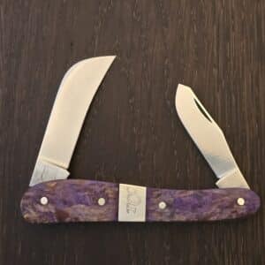 Titusville Cutlery Rooster Comb in Purple Maple Burl with Cigar Band by Daniels 2025 (1 of 11) knife for sale