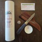 Great Eastern Cutlery #P74525 Stingray Pocket Cary Holster Knife in Denim Blue Micarta PROTOTYPE knife for sale
