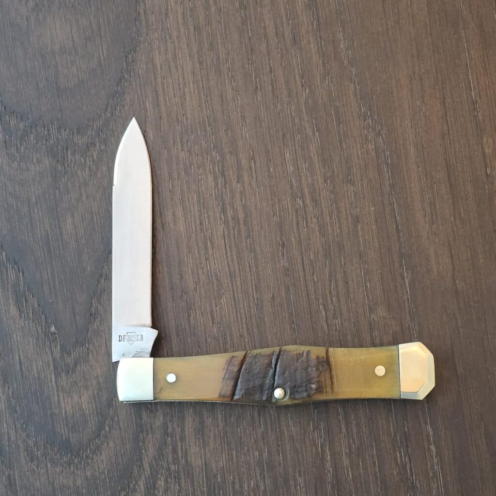 Titusville Cutlery Lexingtonian in Ram Horn and 1095 High Carbon 2025 (production limited to 45) knife for sale