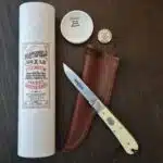 Great Eastern Cutlery #P74525 Ivory Linen Micarta Premium Pocket Holster Knife knife for sale
