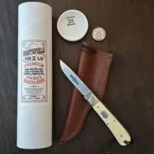 Great Eastern Cutlery #P74525 Ivory Linen Micarta Premium Pocket Holster Knife knife for sale