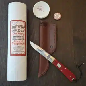 Great Eastern Cutlery #P74525 Red Licorice Jigged Bone Premium Pocket Holster Knife knife for sale