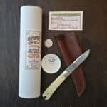 Great Eastern Cutlery #P74525 Ivory Linen Micarta Premium Pocket Holster Knife PROTOTYPE knife for sale