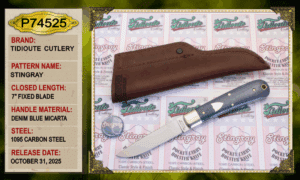 Great Eastern Cutlery #P74525 Stingray Pocket Cary Holster Knife in Denim Blue Micarta knife for sale