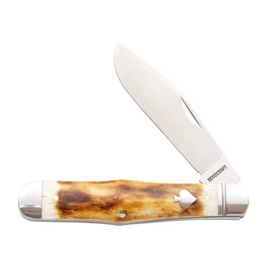 RoseCraft Blades Cumberland River Coke Bottle Toasted White Bone RCT026-TWB knife for sale