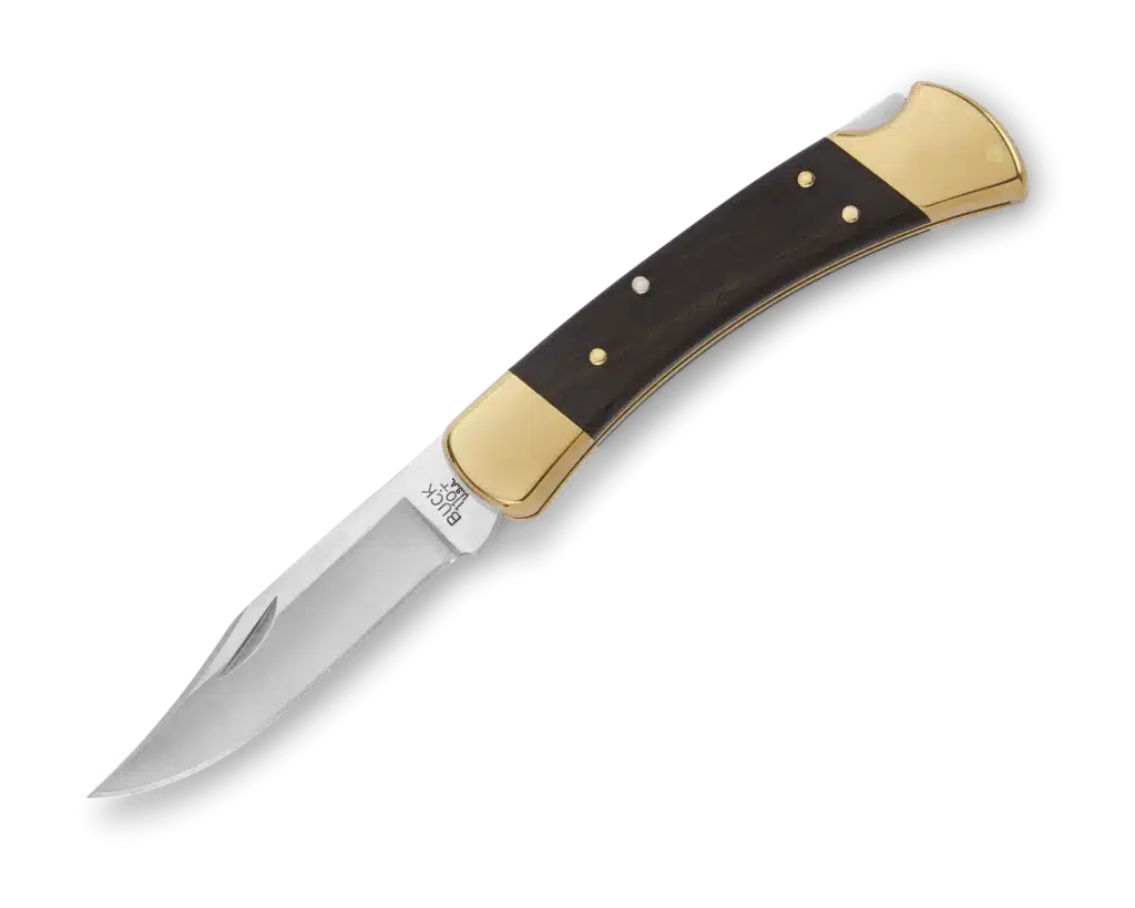 Buck USA 0110BRS-B Folding Hunter in Ebony – gallery image 4