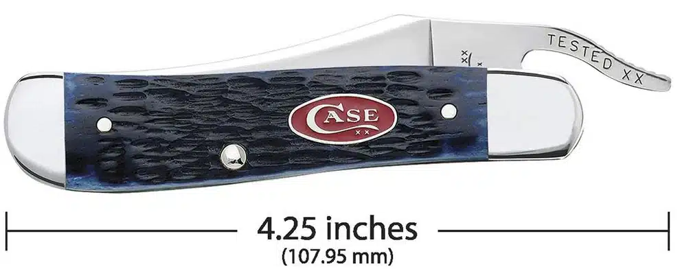 Case XX USA Navy Blue Bone Rogers Jig Russ Lock 61983L No 07057 knife for sale