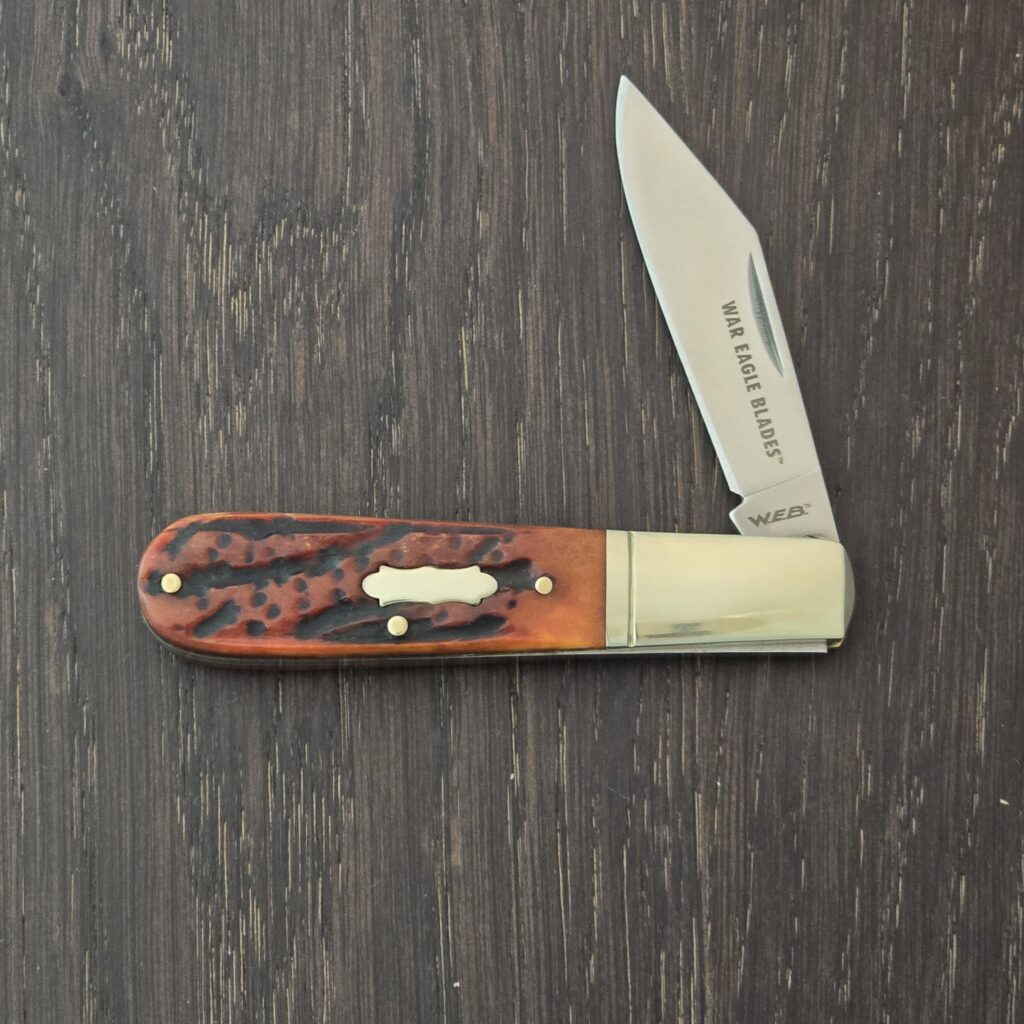 War Eagle Blades in Brown Bone and 7CR17MOV knife for sale