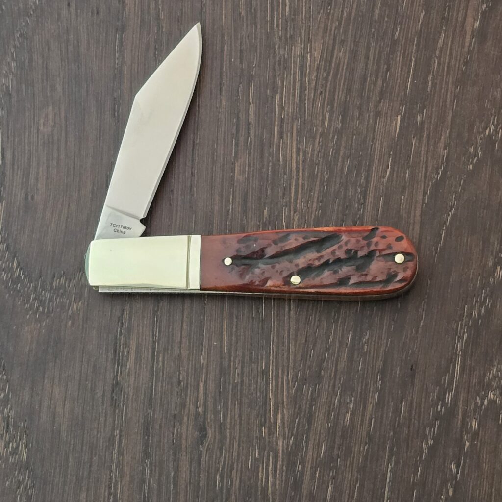 War Eagle Blades in Brown Bone and 7CR17MOV knife for sale