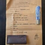 K'Roo Custom Clip in Dyed Kudu Bone &N690 Created 09/2025 by W. O'Kelly knife for sale