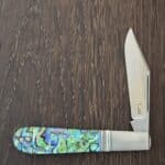 K'Roo Custom Clip Point Barlow in "Chaos Shell" Abalone and RWL 34 Created 09/2025 by W. O'Kelly
