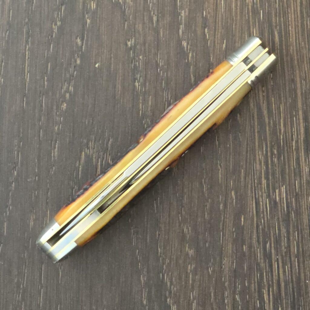 Great Eastern Cutlery #922225 Amber Carved Stag Bone SFO fo AAPK knife for sale