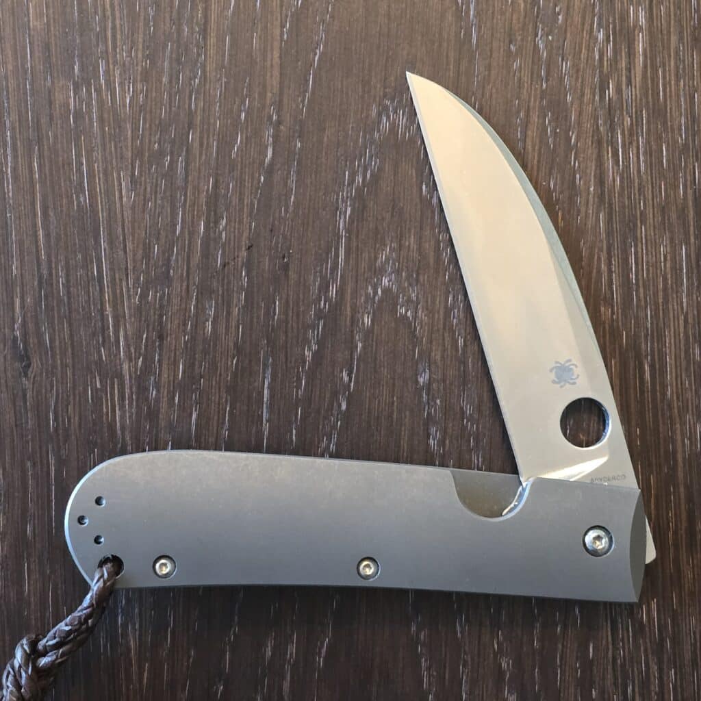 Spyderco Sleash Wharncliffe in Aluminum and CTS-XHP Taichung Taiwan – gallery image 2