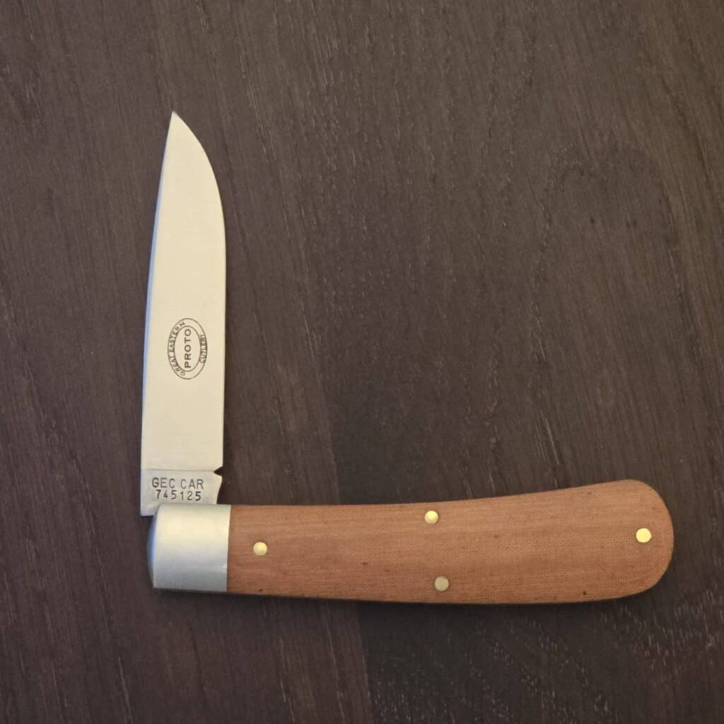 Great Eastern Cutlery #745125 Tan Linen Micarta PROTOTYPE – gallery image 3