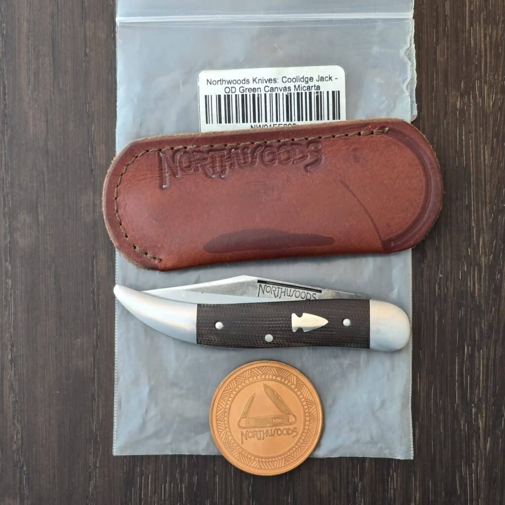 Northwoods Coolidge Jack in OD Green Canvas Micarta by Great Eastern Cutlery – gallery image 5