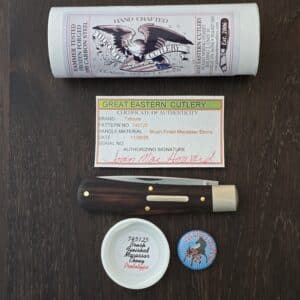 Great Eastern Cutlery #745125 Brush Finished Massar Ebony PROTOTYPE knife for sale