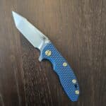 Hinderer XM-18 3.0 S45VN Harpoon Tanto Tri-Way Working Finish Stonewash Blade Blue/Black G10 knife for sale