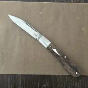 K'Roo Custom Zulu Spear in Red Bush Willow and N690 with Mamba Fang Shield Created November 2025 by W. O'Kelly knife for sale