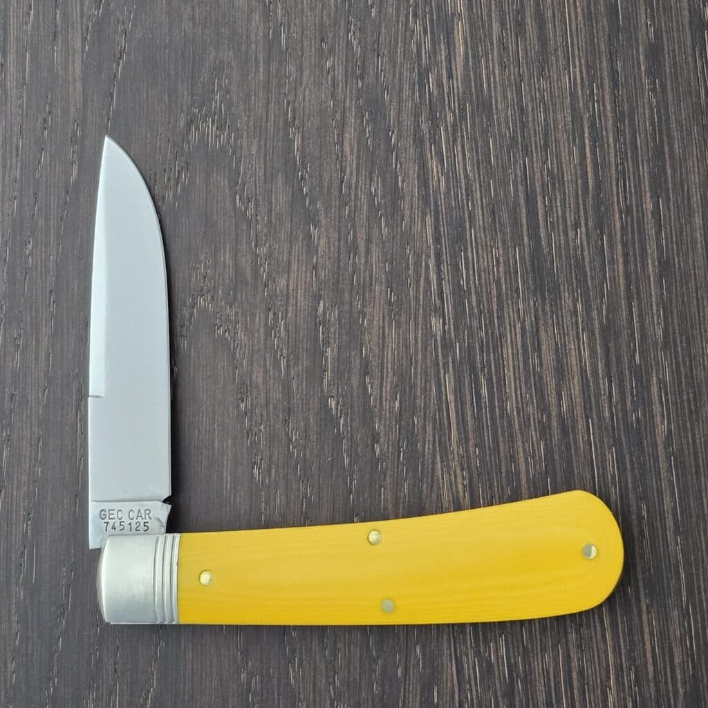 Great Eastern Cutlery #745125 Yellow Linen Micarta Satin – gallery image 2