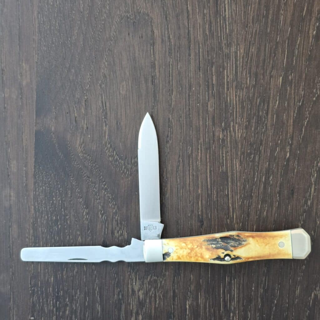 Napanoch Knife Co. Mortician in Genuine Burnt Stag and 1095 Carbon 2025 (1 of 10) knife for sale