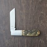 RoseCraft Blades TSA KNIVES EXCLUSIVE Beaver Creek Barlow in Vintage Jigged Bone and D2 Sheepsfoot Blade RCT006-VJB knife for sale