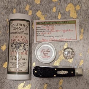 Great Eastern Cutlery #745125 Black Plumb Jigged Bone PROTOTYPE knife for sale