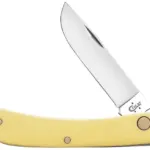 Case XX USA Yellow Synthetic Smooth Sod Buster Jr 3137 CS No 00032 knife for sale