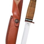 Case Leather Hunter 316-5 SS with Leather Sheath