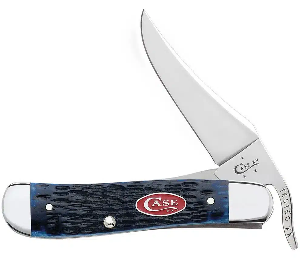 Case XX USA Navy Blue Bone Rogers Jig Russ Lock 61983L No 07057 knife for sale